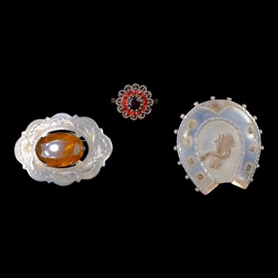 Lot 1281 - A vintage Scottish white metal plaid-type...