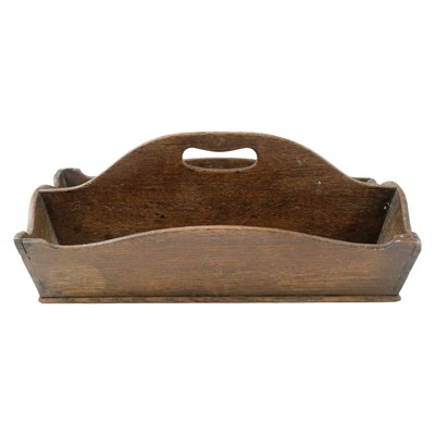 Lot 900 - A 19th Century oak cutlery tray, 41 cm