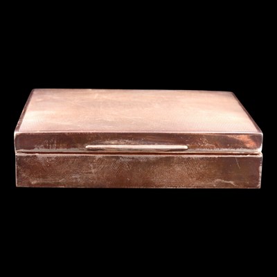 Lot 1198 - A 1960s silver table cigarette box, having a...