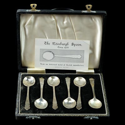 Lot 1201 - A QEII cased set of six silver "The Edinburgh"...