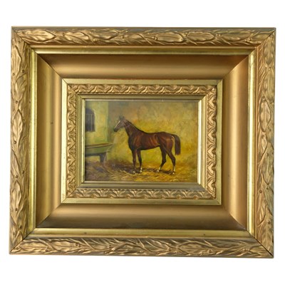 Lot 1641 - W Holt (20th Century), an equestrian study of...