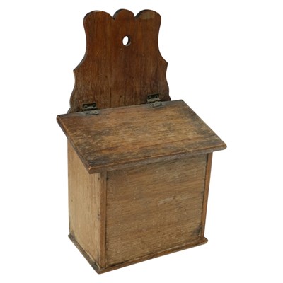 Lot 939 - A 19th Century walnut candle box, 36 cm