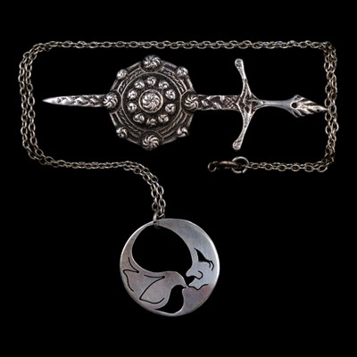 Lot 1299 - A 1940s Scottish Robert Allison sword and...