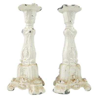 Lot 897 - A pair of vintage painted cast-aluminium...