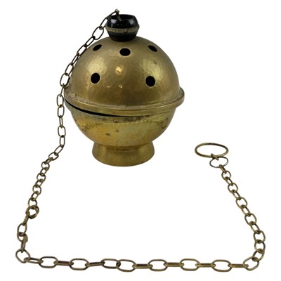 Lot 916 - A vintage brass thurible