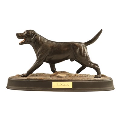 Lot 1096 - A Beswick black Labrador on plinth base, 29 cm...