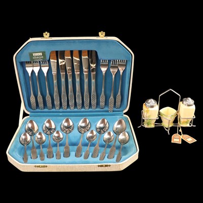 Lot 1239 - A 1960s canteen of Viners "Shape" stainless...