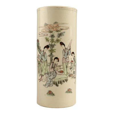 Lot 951 - A Chinese Famille Rose porcelain sleeve...