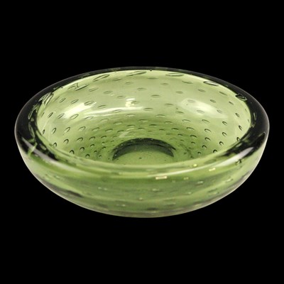 Lot 1116 - A mid 20th Century controlled-bubble art glass...
