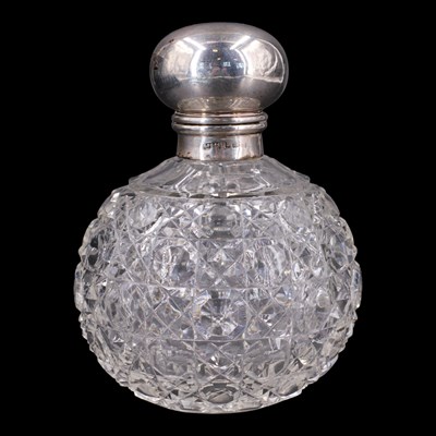 Lot 1210 - A George V silver and cut glass dressing table...