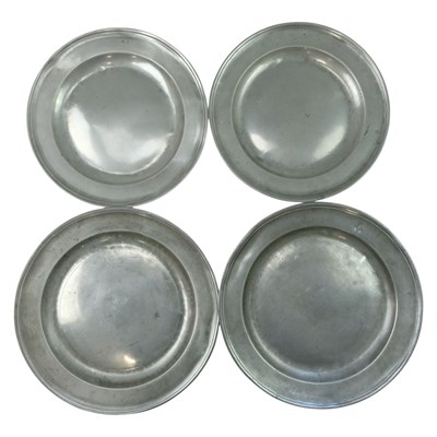 Lot 912 - Four 18th / 19th Century pewter single-reed...