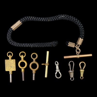 Lot 1539 - A Victorian cord watch chain, together with...