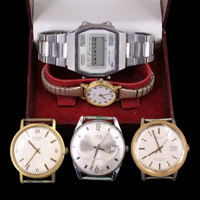 Lot 1591 - A 1960s-1970s Oris "Super" and four other...