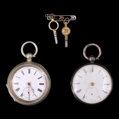 Lot 1605 - A Victorian silver key-wound pocket watch by...