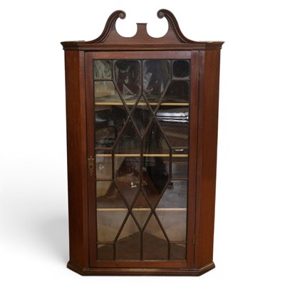 Lot 1684 - A George III astragal-glazed mahogany hanging...