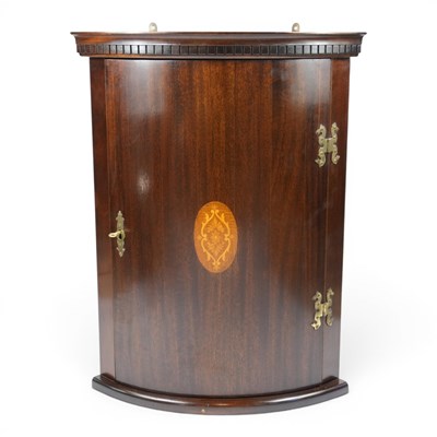 Lot 1691 - A reproduction Georgian marquetry-inlaid...