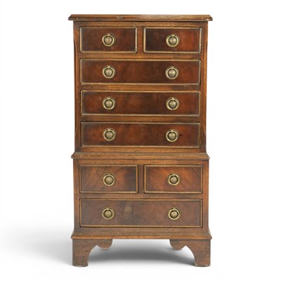 Lot 1695 - A diminutive Georgian style mahogany chest on...