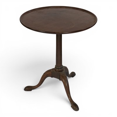 Lot 1703 - A George III mahogany snap-top tripod tea...
