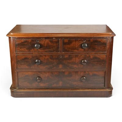 Lot 1709 - A Victorian mahogany chest of drawers, 128 cm...