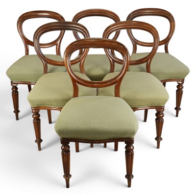 Lot 1710 - A matched set of six Victorian mahogany...