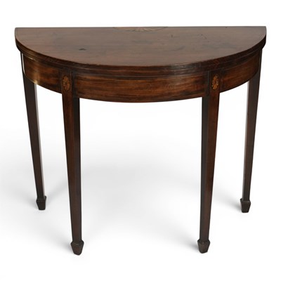 Lot 1712 - A George III string and marquetry inlaid...