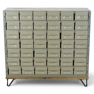 Lot 1720 - A mid-to-late 20th Century steel card index...