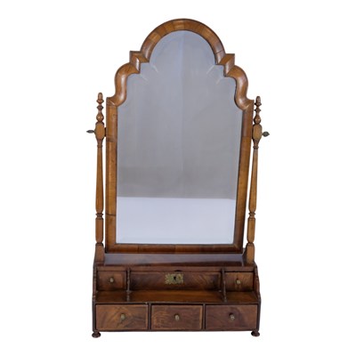 Lot 1675A - An early 18th Century walnut swivel toilet...