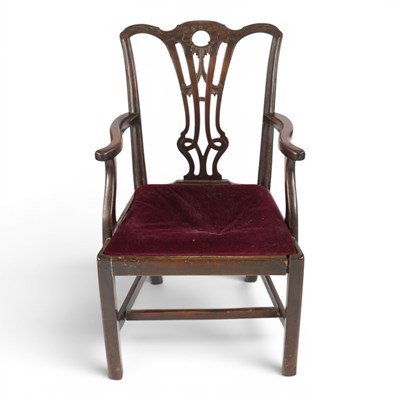 Lot 1726 - A George III mahogany armchair, 90 cm