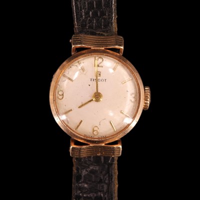 Lot 1574A - A mid 20th Century Tissot 9 ct gold lady's...