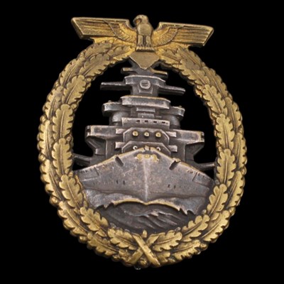 Lot 169 - A German Third Reich High Seas Fleet War Badge,...