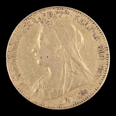 Lot 1182 - A Queen Victoria 1897 gold half sovereign coin