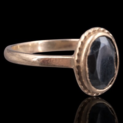 Lot 1267 - A vintage hematite ring, comprising an...