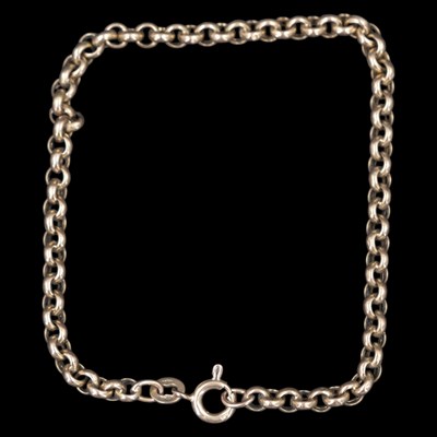 Lot 1274 - A near-contemporary 9 ct gold belcher-link...