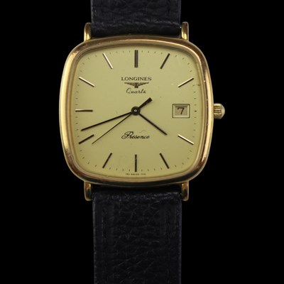 Lot 1448 - A late 20th Century Longines "Presence" rolled-...