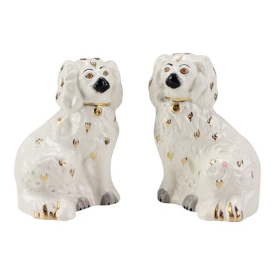 Lot 1036 - A pair of Beswick flatback spaniels, model...