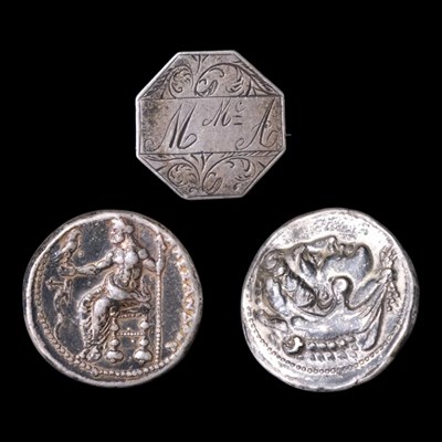 Lot 1223 - Three 19th Century and later silver coin...