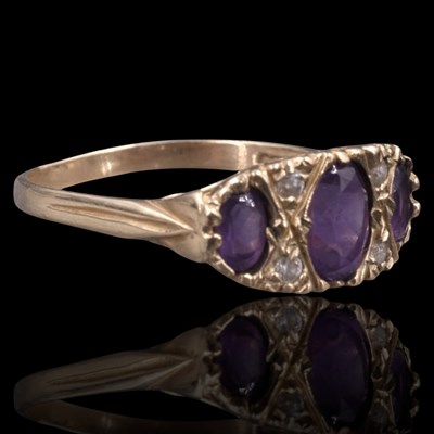 Lot 1317 - A near-contemporary amethyst and white paste...