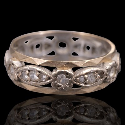 Lot 1320 - A vintage white gemstone and 9 ct yellow metal...