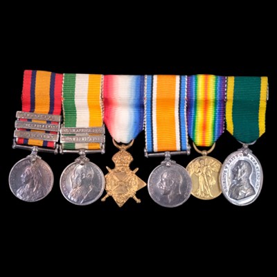 Lot 4 - A Boer War and later miniature medal group,...