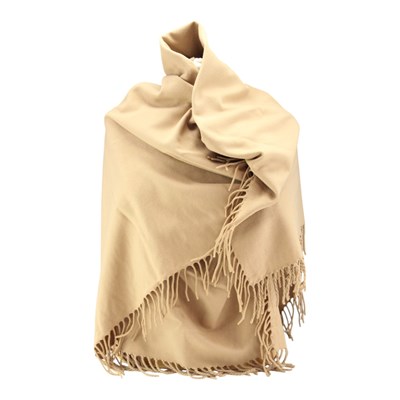 Lot 808 - A Donna Karan woollen fringed-scarf, 125 cm x...