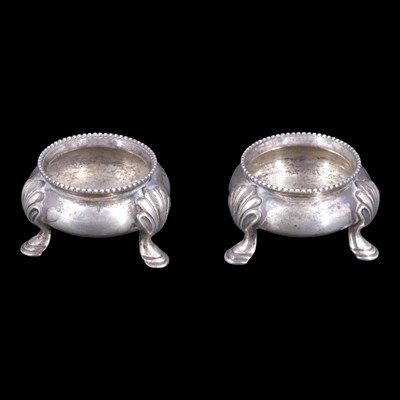 Lot 1069 - A pair of Victorian cauldron-form diminutive...