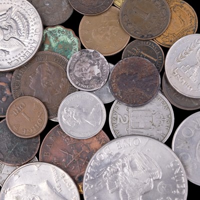 Lot 397 - A quantity of world coins, including a US 1853...
