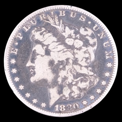 Lot 400 - A US 1880 Morgan dollar silver coin