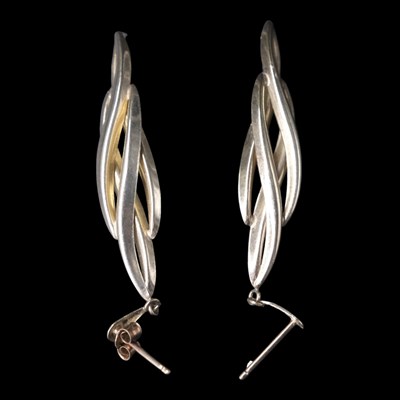 Lot 1334 - A pair of near-contemporary 9 ct yellow metal...