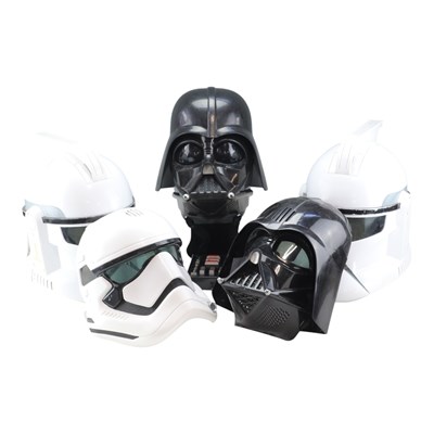 Lot 690 - A group of Star Wars toy helmets and masks,...