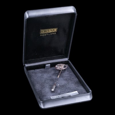 Lot 1236 - A cased Scottish Ortak Sterling white metal...