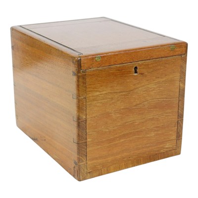 Lot 922 - A walnut box for holding camera plates or...