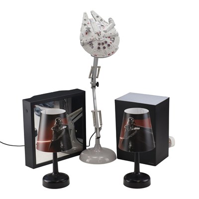 Lot 704 - A Star Wars Millennium Falcon anglepoise lamp,...