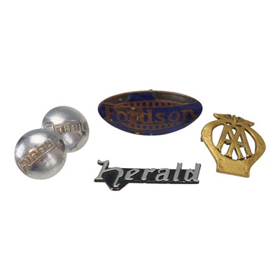 Lot 602 - [Classic Car] A 1930s Fordson enamel car badge,...