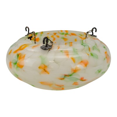 Lot 1565 - An mottled-glass plafonnier, circa 1930s to...
